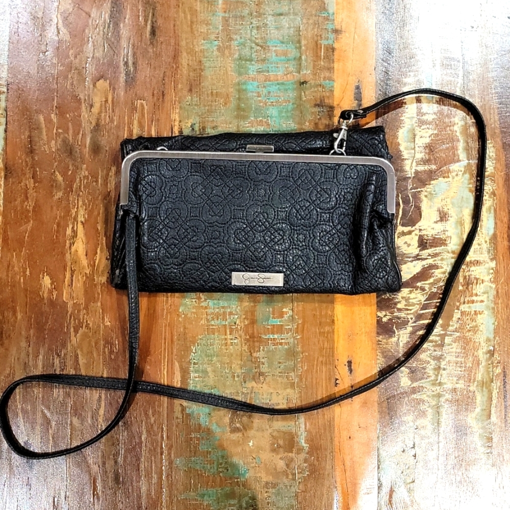 Jessica Simpson Black Leather Purse